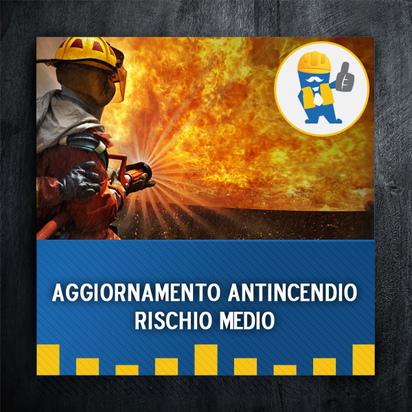 Coupon corso aggiornamento per addetto antincendio rischio medio